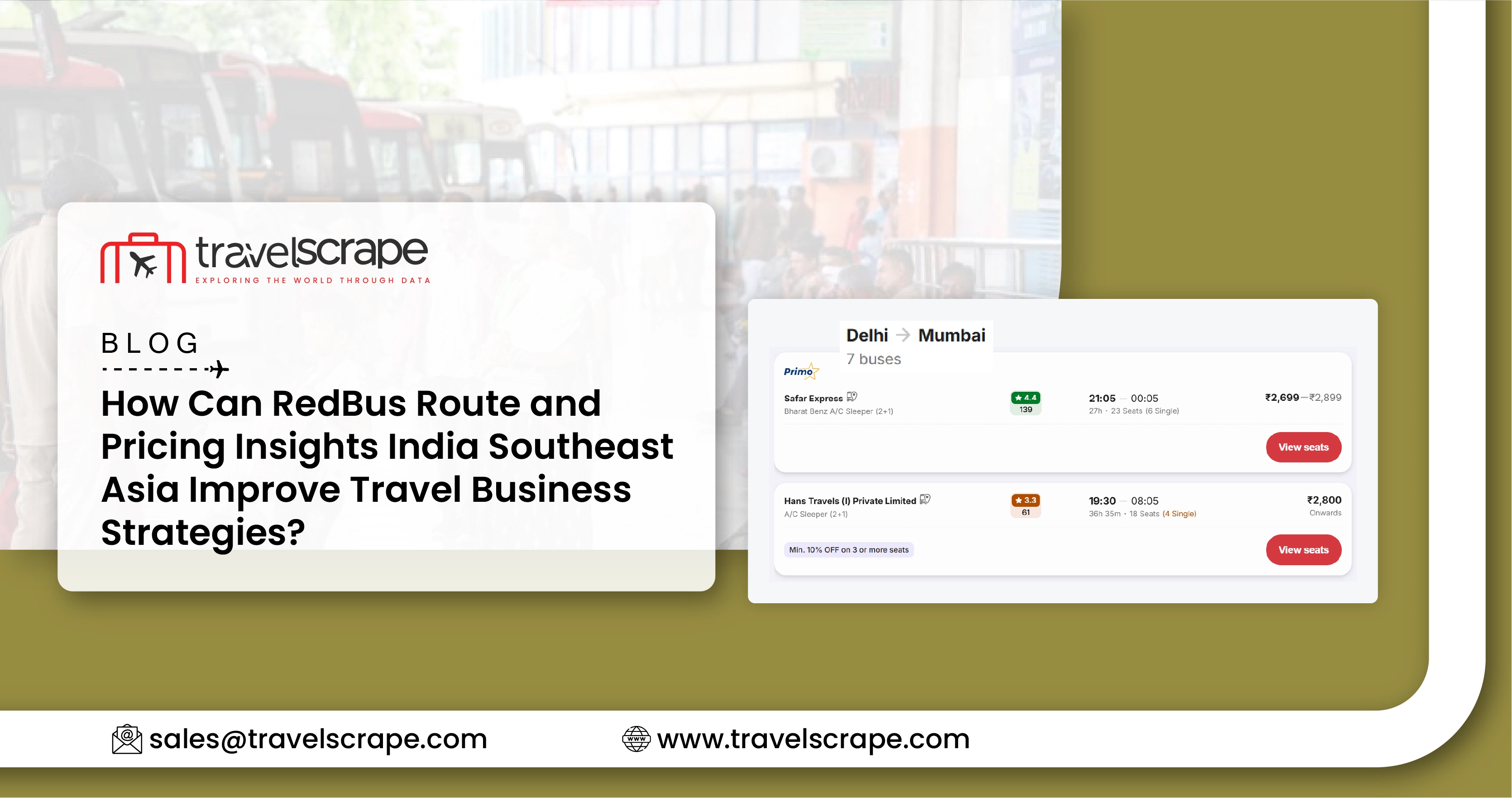 RedBus Route and Pricing Insights India Southeast Asia
